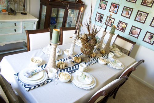 a salvaged fall tablescape - The Handmade Home